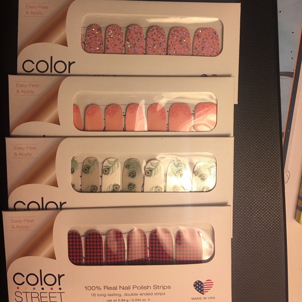 Color Street Nail Strips bundle of 5- Brand New!